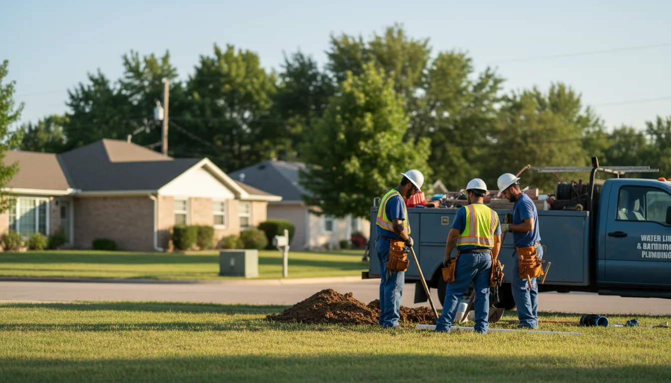 Residential water line and bathroom plumbing service in Rudolph, OH